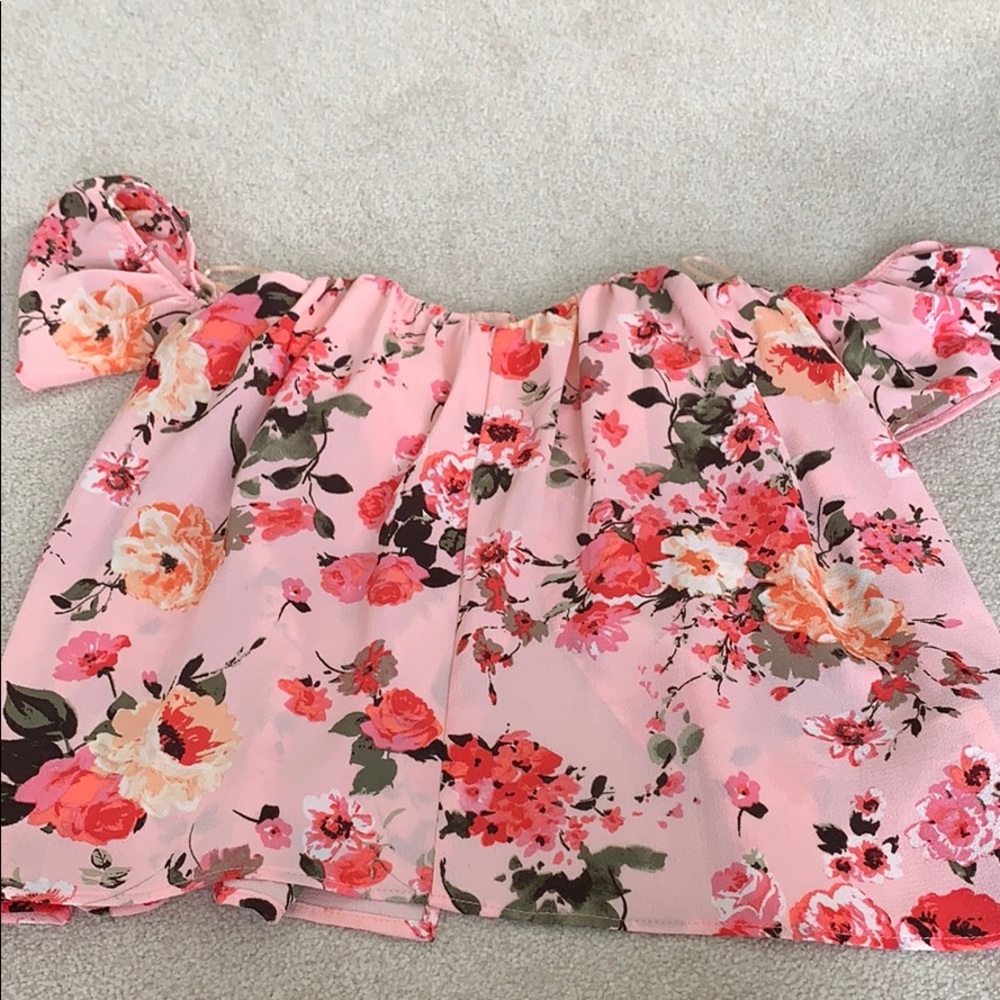 Floral off the shoulder top